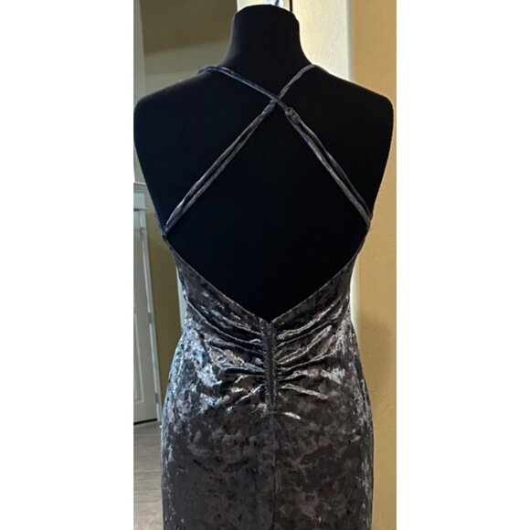 City Triangles Metallic Silver Gray Formal Dress Polyester Blend Junior Size 7 - Picture 5 of 16